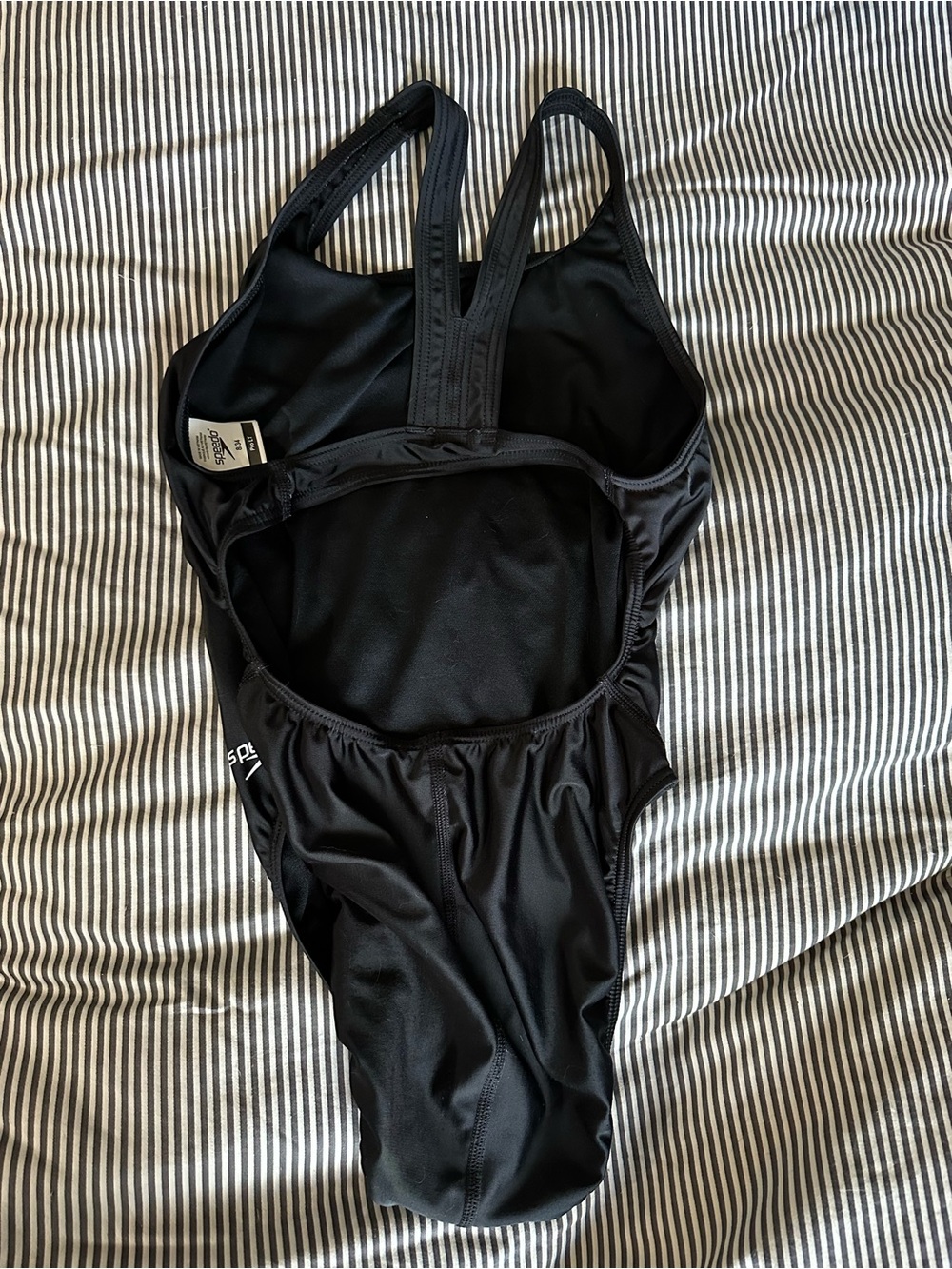 Speedo Black Racerback One-Piece Womens Swimsuit 8/34